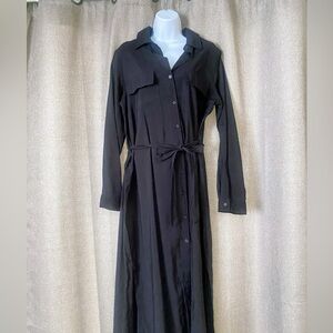 Max Studio Black Long Sleeve Maxi Dress